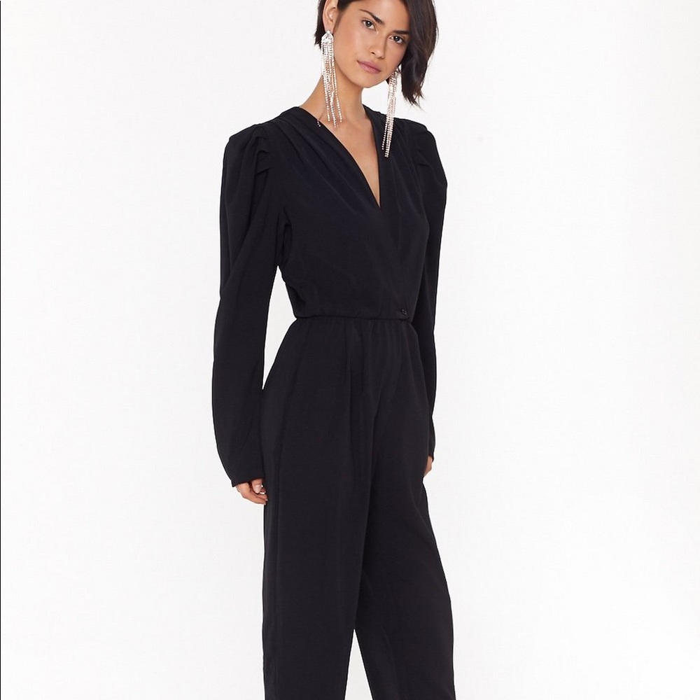 Make a Statement Wrap Jumpsuit NWT